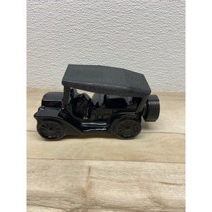 Vintage Avon After Shave Excalibur Black Car Glass Bottle Half Full